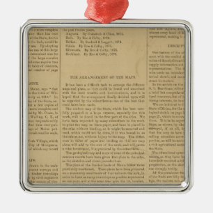 Preface Atlas of the state of Maine Metal Tree Decoration