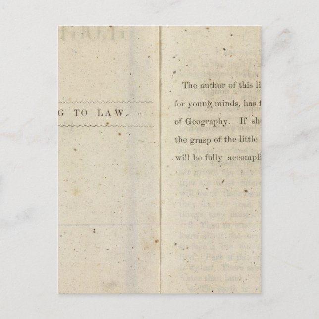 Preface Geographical reader for Dixie children Postcard (Front)