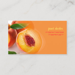 Prefectly fresh peaches business card
