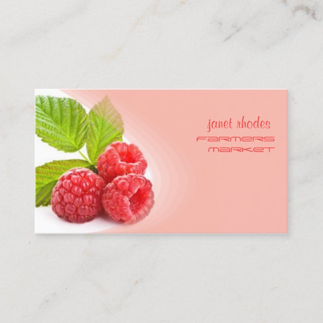 Prefectly fresh raspberry business card (Front)