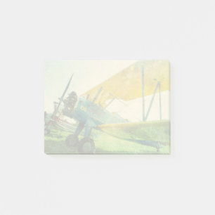 Preflight Biplane Antique Aeroplane Post-it Notes