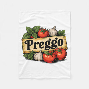 Preggo Costume Pregnancy Announcement Preggo Pasta Fleece Blanket
