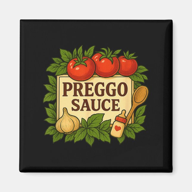 Preggo Sauce Costume Funny Pregnancy Announcement  Magnet (Front)