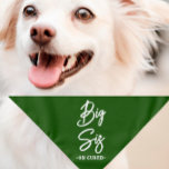 Pregnancy Announce Guard Bandanna | Big Sis Green<br><div class="desc">Small or large,  this pet bandanna can be used for dogs or cats. Minimal,  modern,  and customisable with your pet's name. 
What's cuter than announcing a pregnancy than with your fur child 🥰
All text is customisable ↣ just click the ‘Personalise’ button.</div>