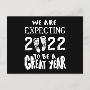 Pregnancy Announcement 2022 We Are Expecting Postcard