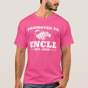 Pregnancy Announcement 2025 Promoted To Uncle T-Shirt