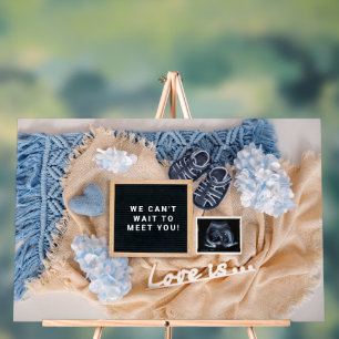 Pregnancy Announcement Baby Welcoming card, Gender Acrylic Sign