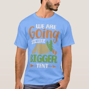 Pregnancy Announcement Camping Camper Camp Campfir T-Shirt