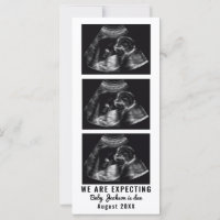 Pregnancy Announcement Card With Ultradound Photos