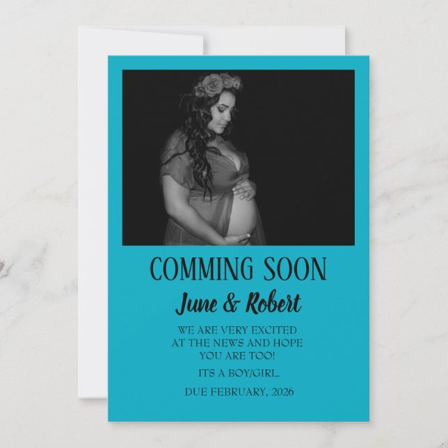 Pregnancy announcement cards (Front)