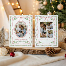 Pregnancy Announcement Christmas Photo Collage Bow