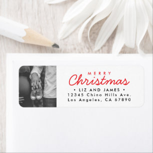 Pregnancy Announcement Christmas Return Address