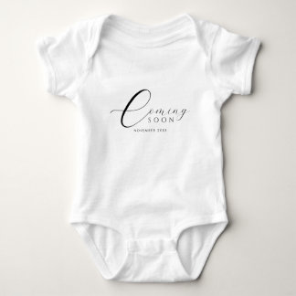 Pregnancy Announcement Coming Soon Scripted  Baby Bodysuit
