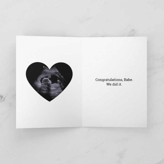 Pregnancy Announcement Congratulations for Husband (Inside)