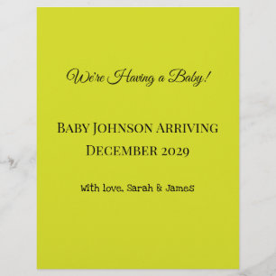pregnancy announcement! custom letterhead