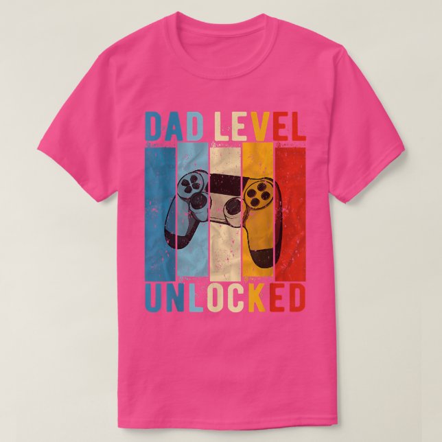 Pregnancy Announcement Dad Level Unlocked New Dadd T-Shirt (Design Front)