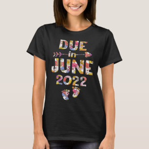 Pregnancy Announcement Due Date June See You in 20 T-Shirt