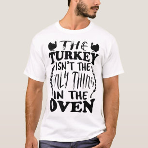 Pregnancy Announcement Expecting Mum Dad Thanksgiv T-Shirt