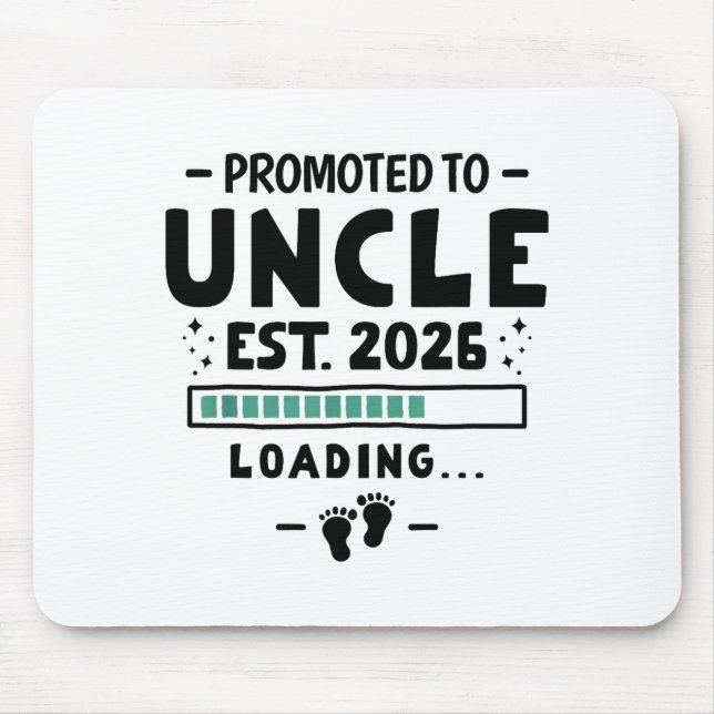 Pregnancy Announcement For Family Promoted To Uncl Mouse Pad (Front)