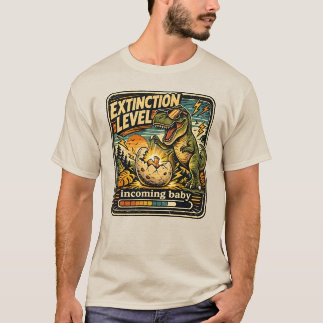 Pregnancy Announcement Funny Dad Baby Reveal T-Shirt (Front)