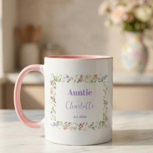 Pregnancy announcement gift auntie mug