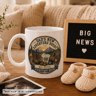 Pregnancy Announcement Gift for Dad Camping Coffee Mug