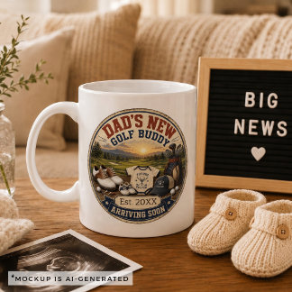 Pregnancy Announcement Gift for Dad Golf Coffee Mug