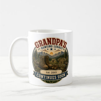 Pregnancy Announcement Gift for Grandpa Hunting Coffee Mug