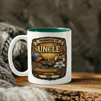 Pregnancy Announcement Gift for Uncle Two-Tone Coffee Mug