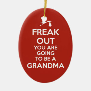 Pregnancy Announcement Grandma Ornament Christmas