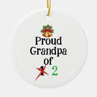 Pregnancy announcement grandpa ceramic tree decoration