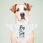 Pregnancy Announcement Guard Bandanna | Big Sis W&<br><div class="desc">Small or large,  this pet bandanna can be used for dogs or cats. Minimal,  modern,  and customisable with your pet's name. 
What's cuter than announcing a pregnancy than with your fur child 🥰
All text is customisable ↣ just click the ‘Personalise’ button.</div>