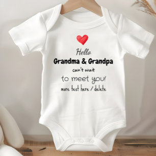 Pregnancy Announcement Idea, Future Grandparents,  Baby Bodysuit