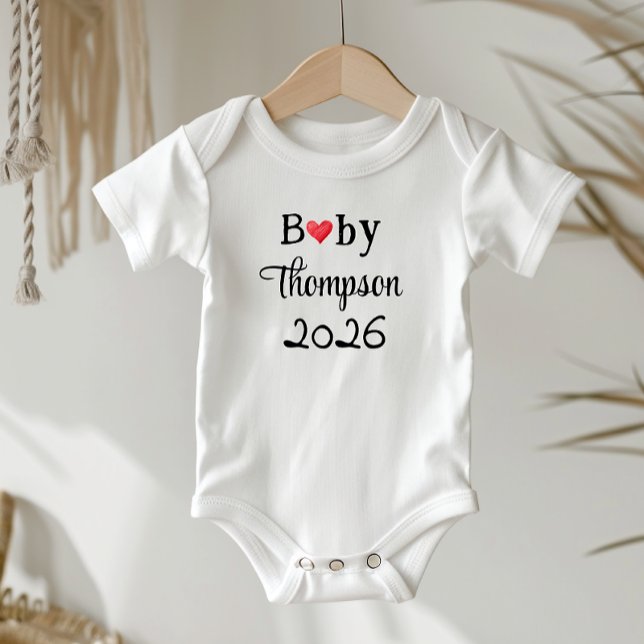 Pregnancy Announcement Idea, Personalized w. Name, Baby Bodysuit (Pregnancy announcement idea, cute baby bodysuit )