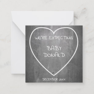 Pregnancy announcement in chalkboard style