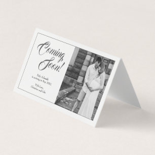 Pregnancy announcement in classic style