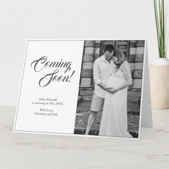 Pregnancy announcement in classic style (Front)