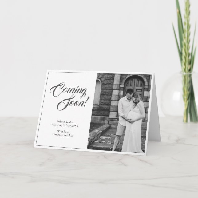 Pregnancy announcement in classic style (Front)