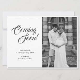 Pregnancy announcement in classic style