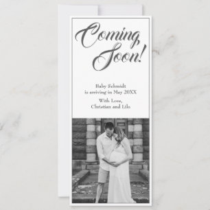 Pregnancy announcement in classic style