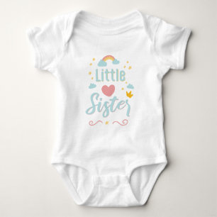 Pregnancy Announcement Little Sister   Baby Shower Bodysuit