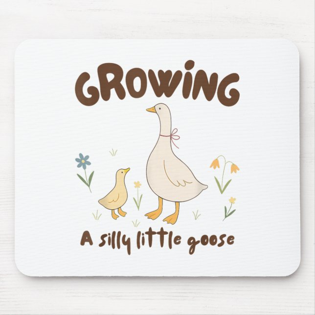 Pregnancy Announcement Mom Growing A Silly Little  Mouse Pad (Front)