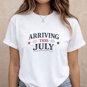 Pregnancy Announcement Mom to Be 4th of July T-Shirt