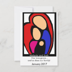 Pregnancy Announcement - Mum, Dad, Baby