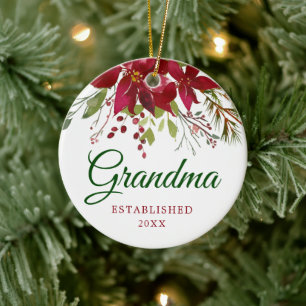 Pregnancy Announcement   New Grandma Gift Ceramic Tree Decoration