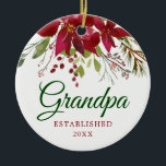 Pregnancy Announcement | New Grandpa Gift Ceramic Tree Decoration<br><div class="desc">Pregnancy Announcement | New Grandpa Gift Ornament | Grandparents Oranment Gift</div>