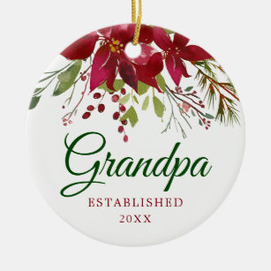 Pregnancy Announcement   New Grandpa Gift Ceramic Tree Decoration