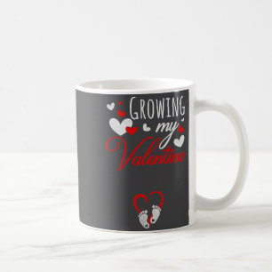 Pregnancy Announcement New Mom Growing My Valentin Coffee Mug