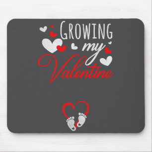 Pregnancy Announcement New Mom Growing My Valentin Mouse Pad