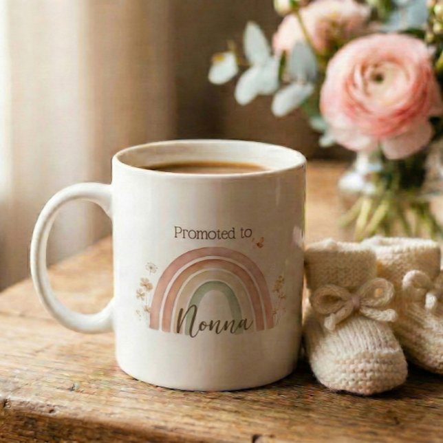 Pregnancy Announcement Nonna Gift Coffee Mug (Creator Uploaded)